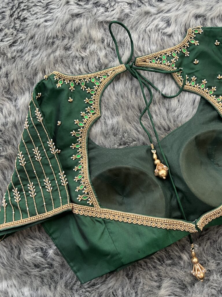 Fancy neck aari work design