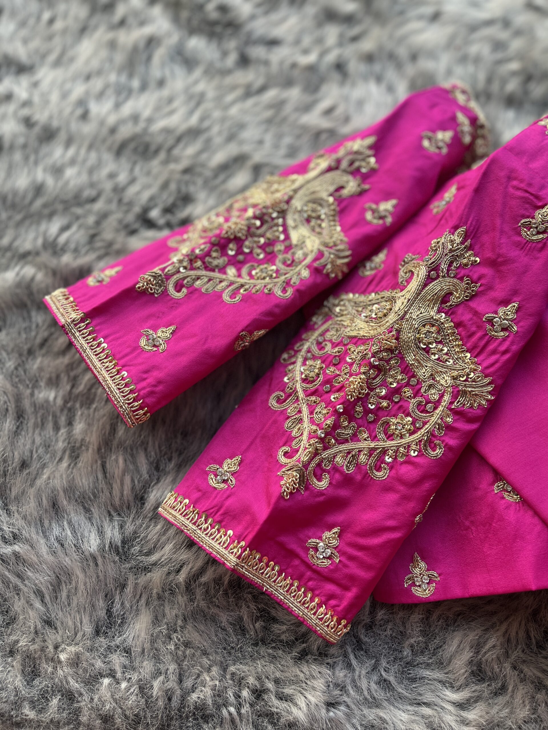 peacock hand embroidery blouse